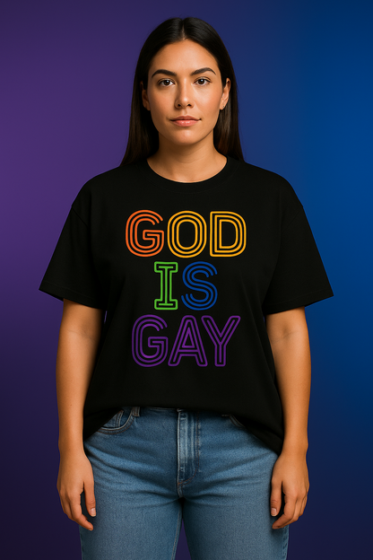 🖤 God Is Gxy – Tee Oversize Negra