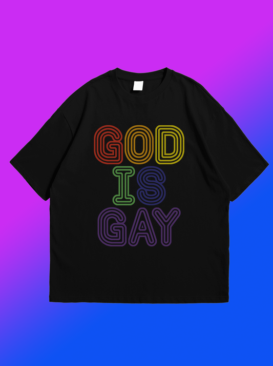 🖤 God Is Gxy – Tee Oversize Negra